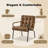 21.3 Wide  Mid-Century Modern Upholstered Leather Accent Chair  Tufted Metal Frame Lounge Armchair with Thick Cushion-767430426