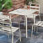 Table carrée pour l'extérieur Retro White-1422299959