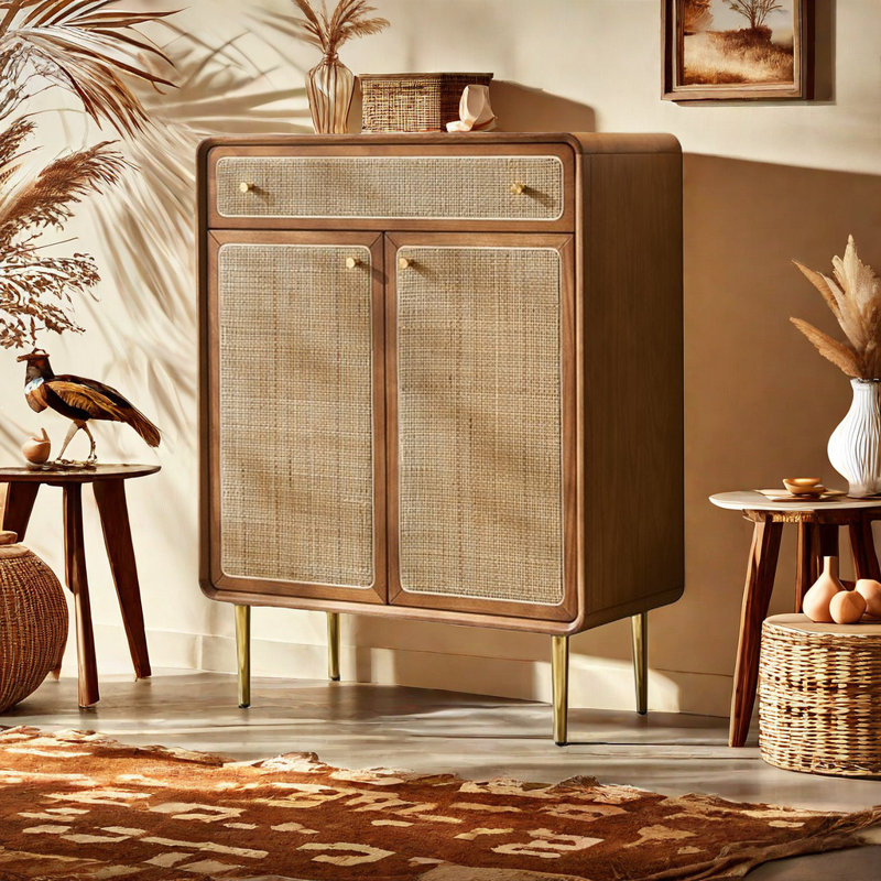 Solid Wood Accent Cabinet