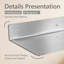 Lot de 2 tablettes murales flottantes en acier inoxydable de 61 cm (24 po)-542460983-801743723