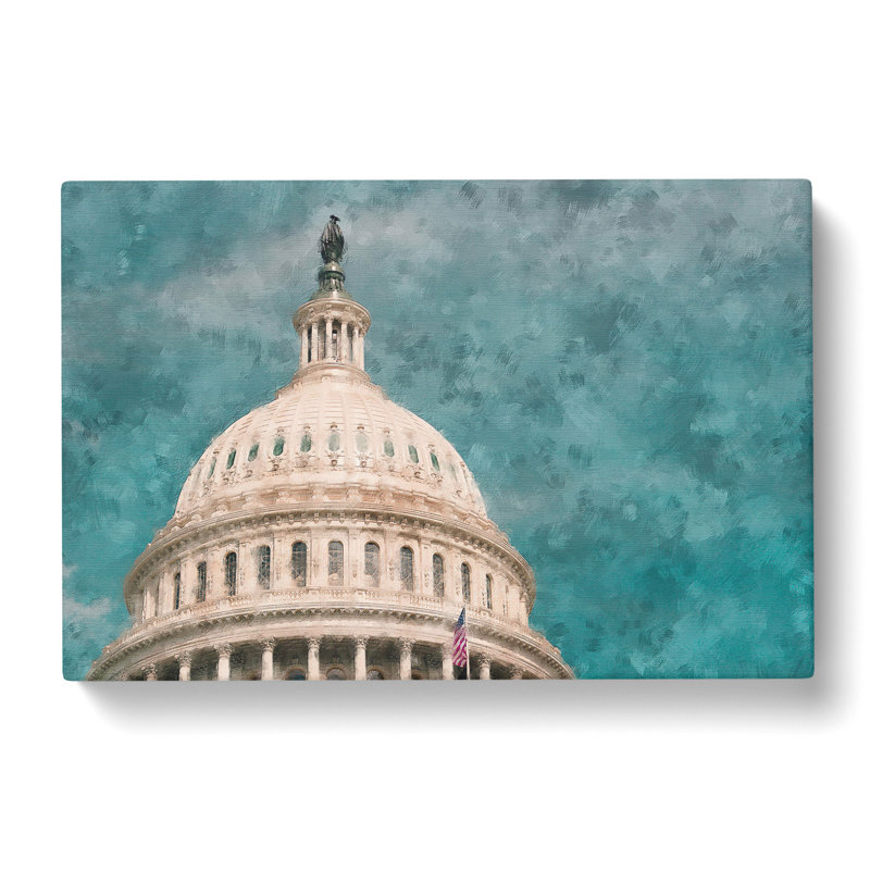 Capitol Hill White House Painting - Wrapped Canvas, 40cm H x 60cm W x 3cm D