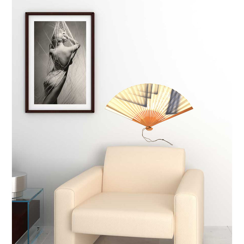 Adhésif décoratif ventilateur japonais, H 22 po x l 33 po
