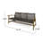 Stylish Outdoor Lounge - Wood With Accents 3 Seater Comfortable And Style-123018185