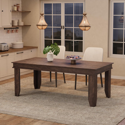 Farmhouse Dining Table for 6-8 People, 71 in Long Kitchen Table with Sturdy Wooden Frame, Large Rectangular Table for Dining Room, Kitchen