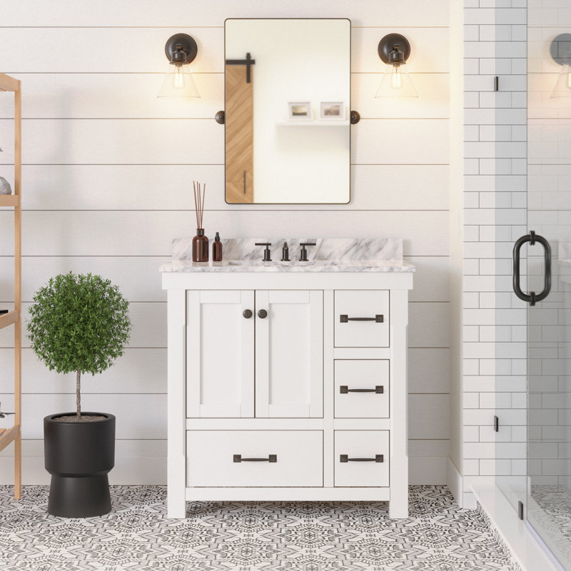 Ensemble de meuble-lavabo simple 36 po Galvan, Blanc
