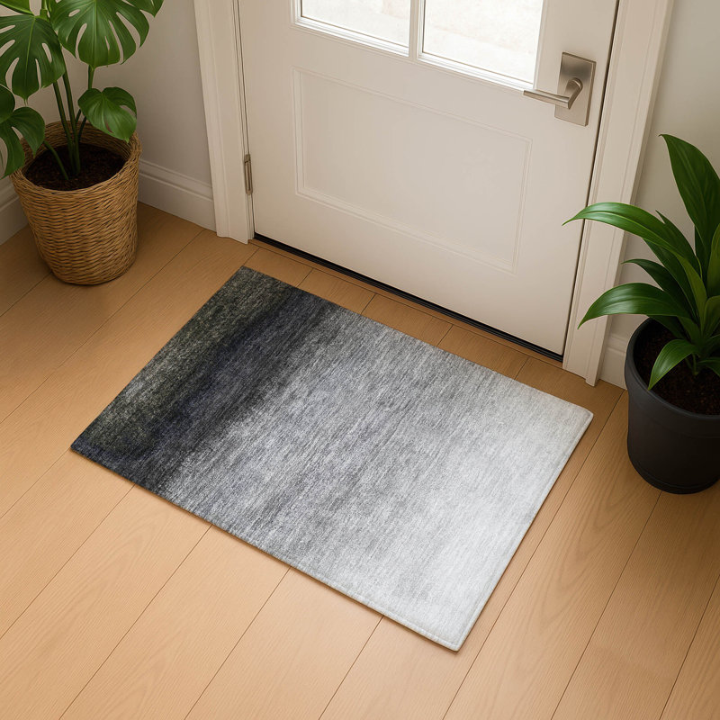 Premium Machine Washable Ariel Ombre Rug, Rectangle 1'8" x 2'6"