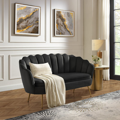 Auria 66.5'' Velvet Sleeper Sofa
