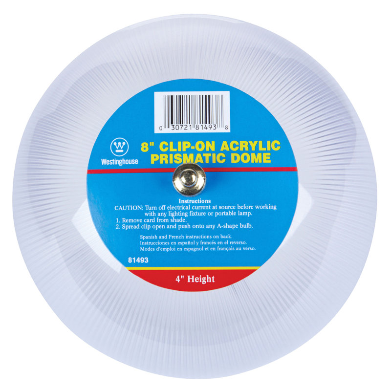 Clear Acrylic Dome Clip-On Lamp Shade