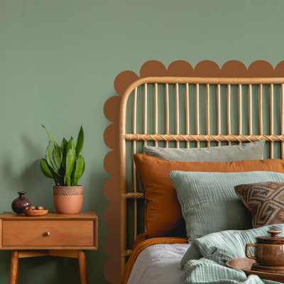 Tan Peel and Stick Scallop Border Decal