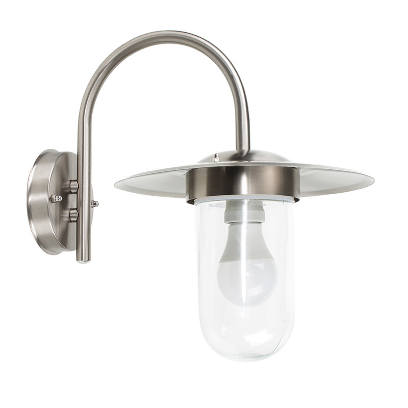 Belvoir Silver/Transparent Outdoor Barn Light
