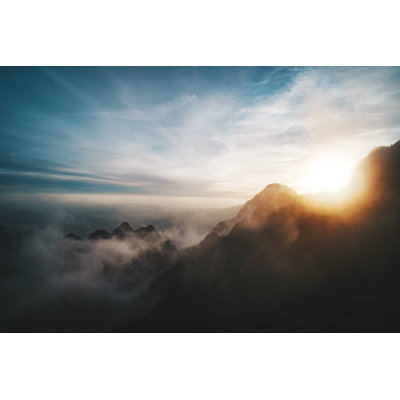 Amazing Sunrise View From Mountains by Diy13 - Wrapped Canvas Print
