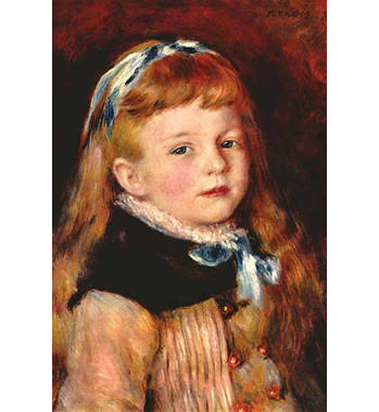 Buyenlarge Mademoiselle Grimprel With Blue Hair-band by Pierre-Auguste  Renoir Print