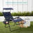  30" Extra Wide Folding Zero Gravity Patio Lounge Chair W/Adjustable Canopy Shade - Light Blue-608644736