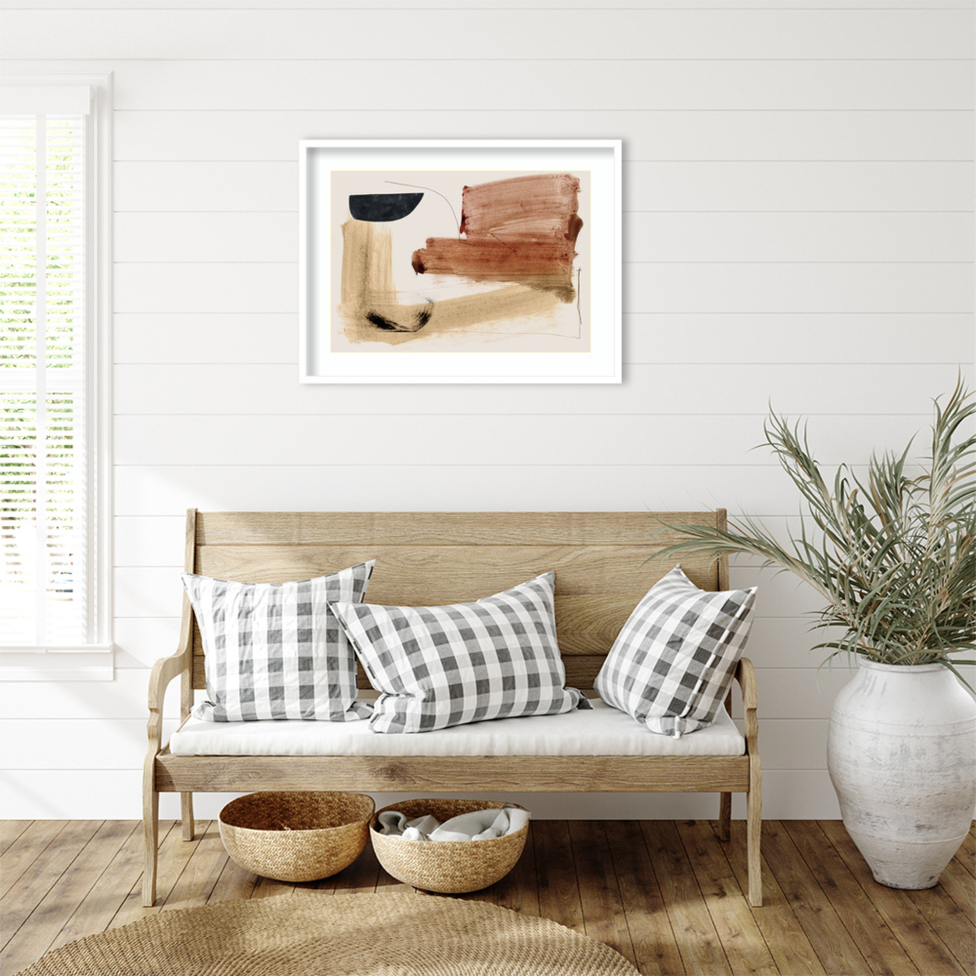 Cooking by Dan Hobday Wood Framed Wall Art Print, White, 25" H x 33" W