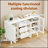 Farmhouse Buffet Cabinet With 3 Drawers And Pop-Up Doors, Perfect For Dining Room And Kitchen Storage