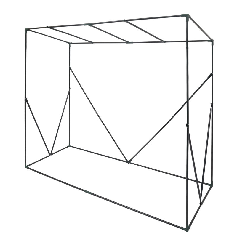 Elkport 2.5 Ft W x 6.5 Ft D Mini Greenhouse, White