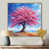 Toile avec cadre flottant or