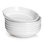 Dowan 8.5" White Ceramic Serving Bowls, Set of 6 Bowls for Salad and Fruit