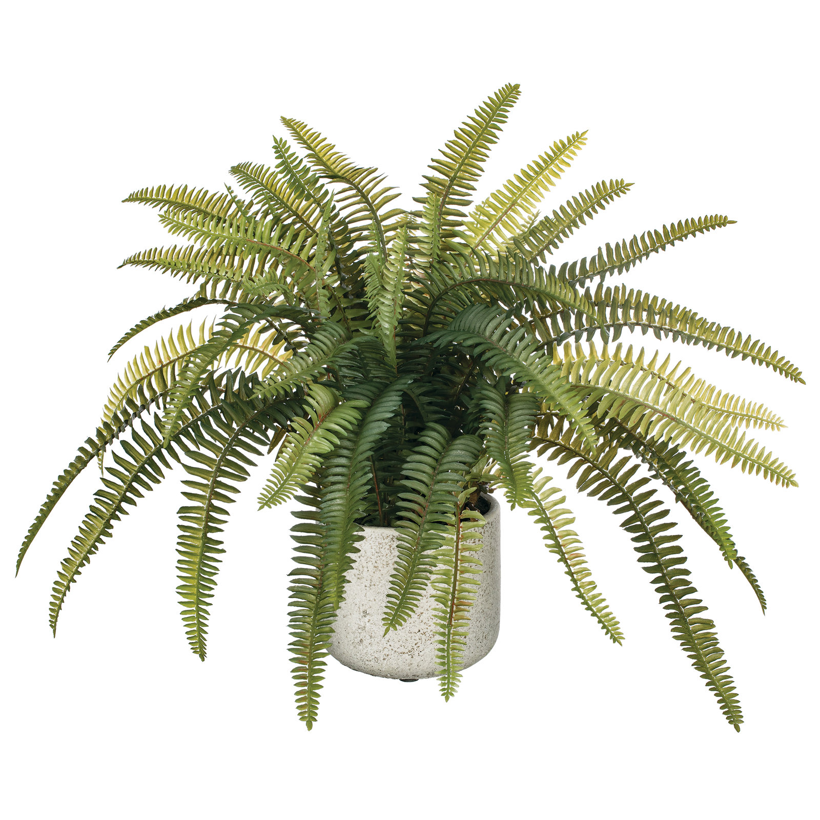 14'' Faux Fern Plant in Stone Pot