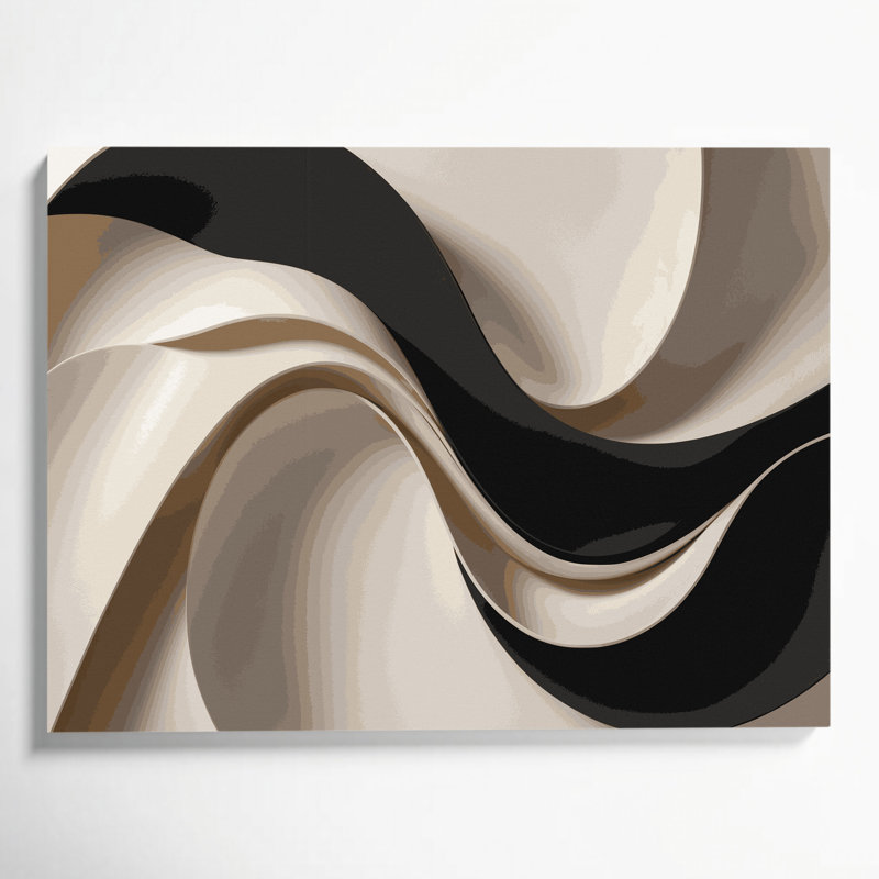 Gradient Abstract 40 Beige Canvas Wall Art, 11" H x 14" W