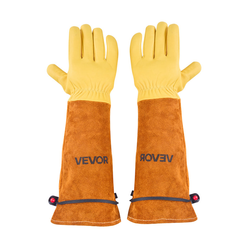 Gants de jardinage longs gants en cuir épinards pour hommes et femmes