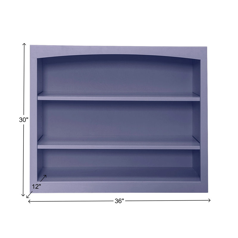 Bibliothèque classique Ossy, (3 tablettes) H 30 po x l 36 po x P 12 po, Bleu Wedgewood