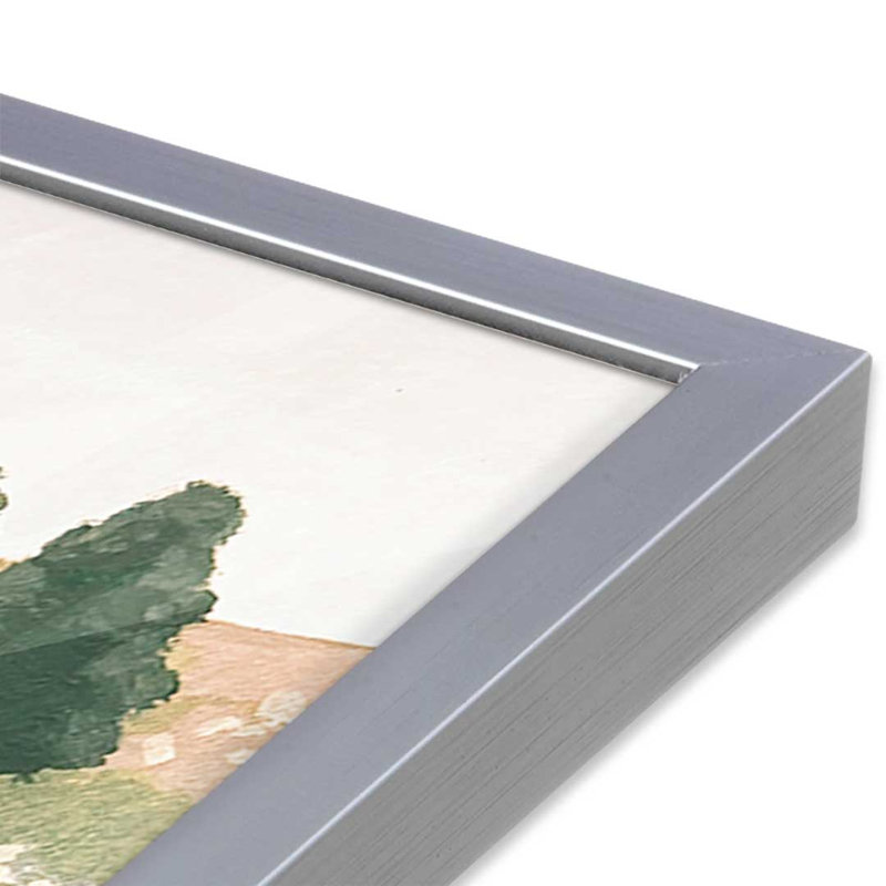 «Guide To Walking Trails» par MOSLA, reproduction d'art sur toile, 48" H x 36" W, Silver