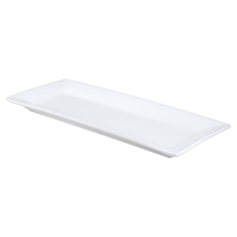 White Porcelain Rectangular Serving Platters Set of 2