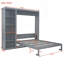 Grand lit escamotable, lit escamotable avec tablettes
