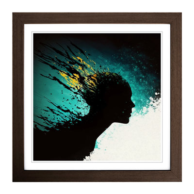 Swimming Silhouette - Framed Print