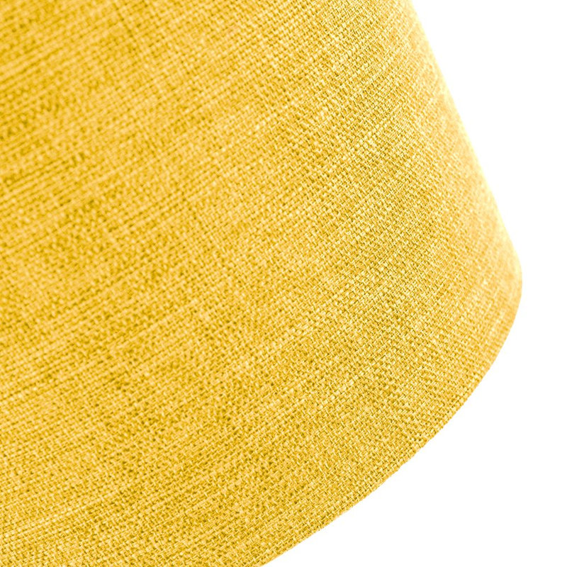 Ibiza Linen Drum Lamp Shade, Yellow, 20cm H x 30cm W x 30cm D