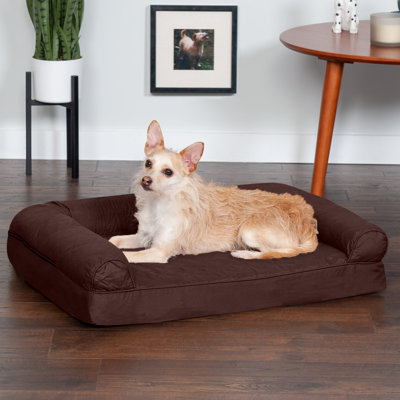 Quilted Orthopedic Bolster Sofa Pet Bed