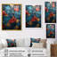 Décoration murale bleue et rouge Elegance I - marbre-247956987-247956871