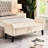 51.5" Beige Velvet Bedside Storage Stool - & Convenient Foam Filled End Bench With Comfortable And Functional-737346579