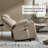 Up To 350 LBS Polyester Power Lift Recliner Chair, Heavy Duty Motion Mechanism With 8-Point Vibration Massage And Lumbar Heating, USB And Type-C Ports, Stainless Steel Cup Holders, Khaki-137901333