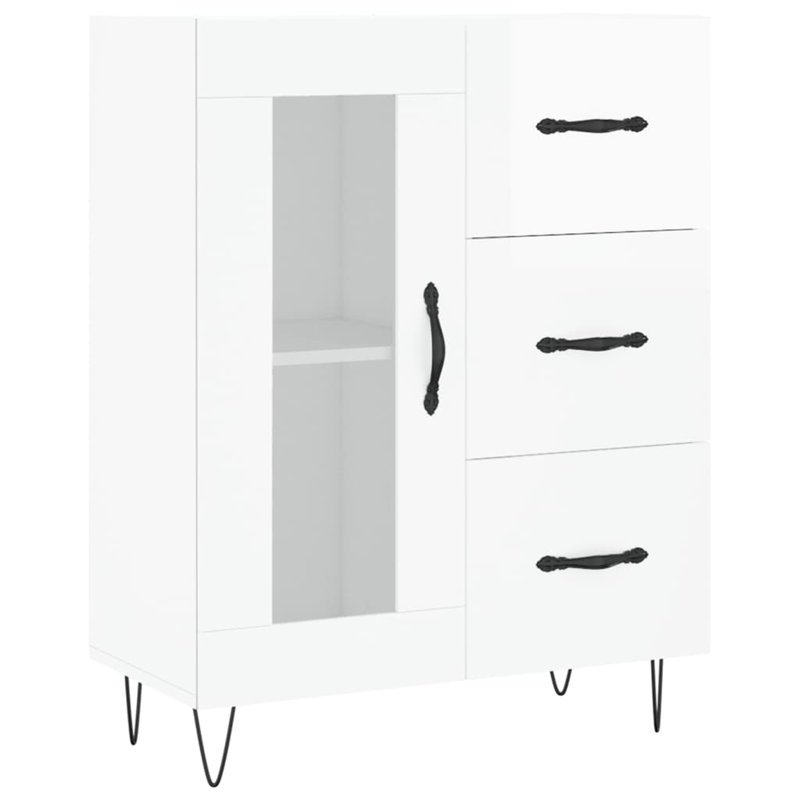 Maykol 69.5cm Sideboard, High Gloss White