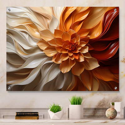 Sunlit Spiral - Abstract Spirals Acrylic Wall Art Glass