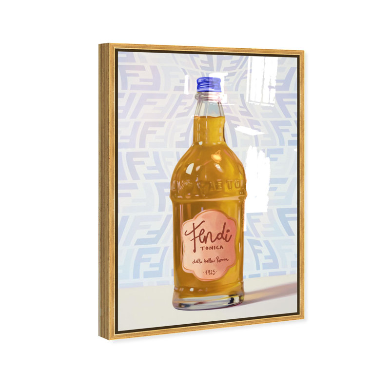 Oliver Gal Roman Summer Spritzer Fashion and Glam - Hand-Applied Glass Coat Framed Canvas Art, 36" H x 24" W, Silver