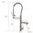Kitchen Faucet With Pull Down Sprayer Brushed Nickel Stainless Steel Single Handle  Kitchen Sink Faucets