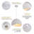 Jimyah 1- Light White Polyesters Unique/Statement Modern Pendant-582369687