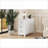 White 3-Drawer Nightstand with Charge Station &amp; Adjustable Shelves