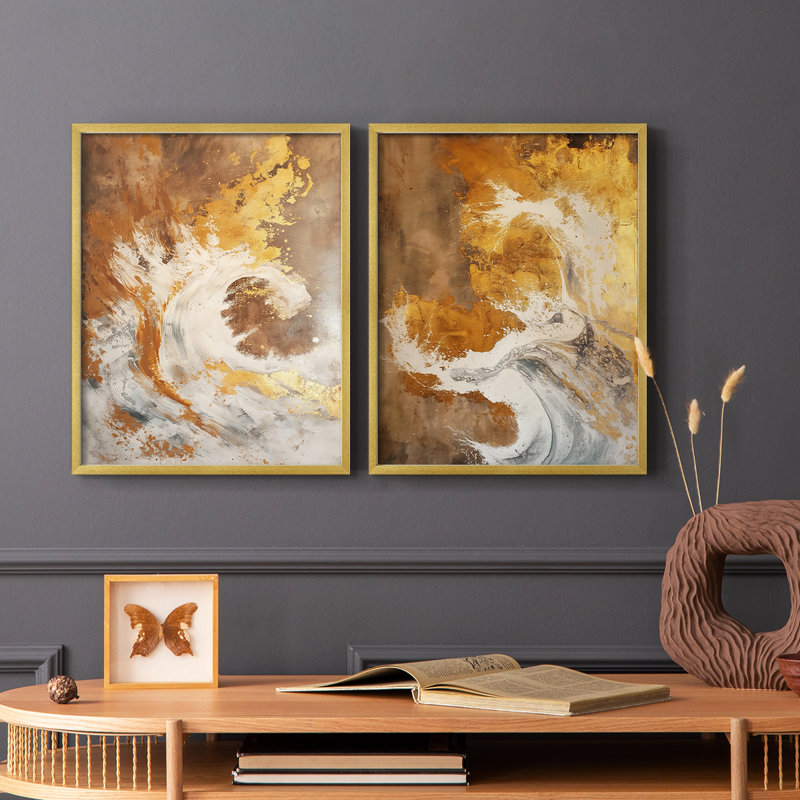 ABSTRACT Series CDXLII - Reproduction encadrée de qualité supérieure - prête à être accrochée - aucun clou requis - aucun clou requis