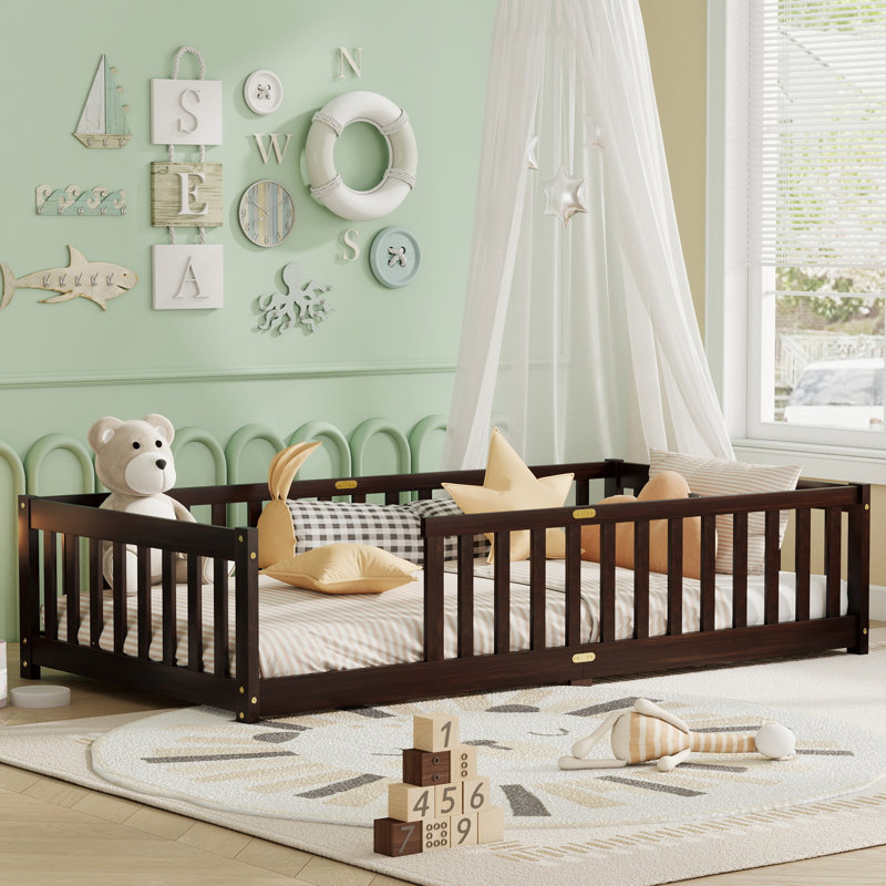 Lit plateforme pour enfant Kolia, Brun