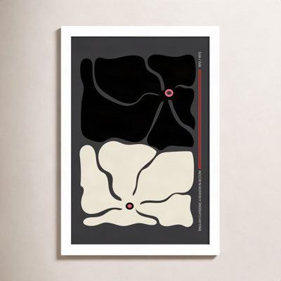 Two by Two Flower Grey Print