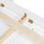 Lit escamotable simple avec armoire supérieure, lit pliable peu encombrant avec lumière et USB, blanc-131374344
