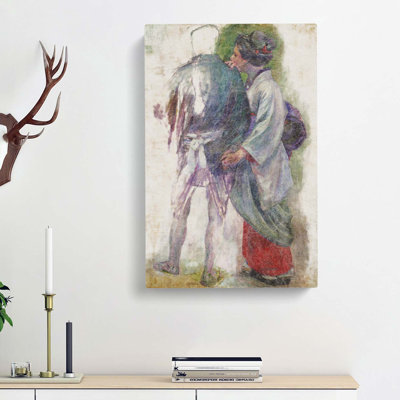Man & Maiko by Kuroda Seiki - Wrapped Canvas