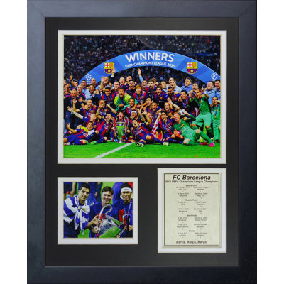 FC Barcelona 2015 UEFA Champions League Winners Framed Memorabilia