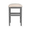 Ensemble de salle à manger rectangulaire de style comptoir avec dessus en faux marbre - Table, tiroir et 4 tabourets pour une ambiance chaleureuse et confortable (5 pièces).