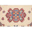 Tapis ivoire noué à la main de conception unique 5 pi 6 po x 9 pi 7 po