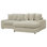 Canapé modulaire avec méridienne réversible Lain, 6 coussins décoratifs, velours côtelé Lain